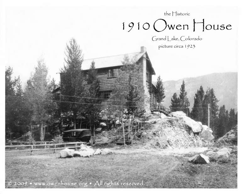 1910 Owen House - Image from 1923 in Grand Lake, Colorado