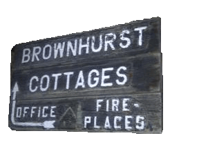 Photo of an old sign of Brownhurst Cottages